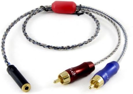 ZY HIFI Cable HIFI RCA to 3.5 female socket four core twisted pair copper ( 6N ) RCA to headset ZY-024 50cm