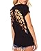 Moonar® Summer Scoop Neck Lazer Cut Angel Wings Short Sleeve Casual Tops T Shirt