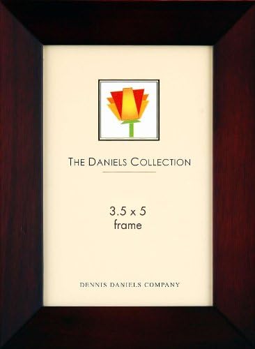 Rich dark walnut bevelled wood classic by Dennis Daniels&reg; - 3.5x5