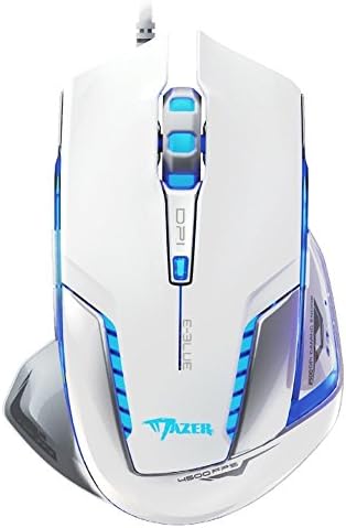 ZTTOC Rechargeable Wireless Gaming Mouse for Mac, Laptop, Notebook, Quiet Computer Wireless Mouse with 7 Colorful Breathing LEDs, Unique Silent Click,3 Adjustable DPI and 7 Buttons (C77 White)