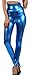 Sakkas Shiny Liquid Metallic High Waist Stretch Leggings - Made in USA