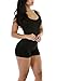 Sidefeel Women Double Scoop Sleeveless Bodysuit Jumpsuit Medium Black