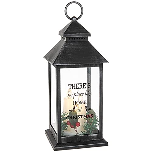 Jo Davies Xmas Flame Message Lantern Large (Black)