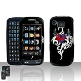 Electronics Heart Tattoo Rubberized Snap on Hard Skin Cover Case for Samsung Impression A877 + Belt Clip Book