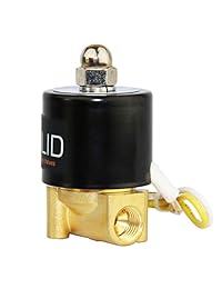 Latón 1/4" eléctrico válvula solenoide 24 VDC normalmente cerrado Viton
