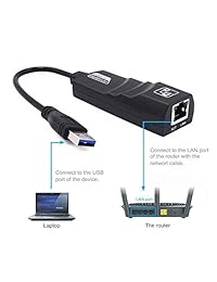 Sanoxy® Adaptador de red USB 2.0 adaptador de red NIC Gigabit Ethernet adapter compact Negro USB 2.0 a Gigabit en   Hi Speed USB 2.0 a 10 100 1000 Gigabit Ethernet Adapter