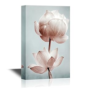 Canvas Wall Art - Lotus Flower Petals - Gallery Wrap Modern Home Art | Ready to Hang - 12x18 inches
