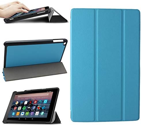 Wisteke Case for Fire HD 8 Tablet (7th / 8th Gen, 2017/2018 Release), PU Leather Folio Cover for Amazon Kindle with Viewing/Typing Stand