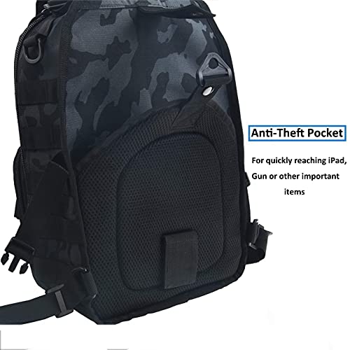 hopopower Tactical Sling Bag Backpack for Men, Military Sport Bag Pack