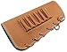 XCH Buttstock Shell Holder, Holds 6 Rifle cartridges, Genuine Leather, Right Handed