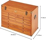 Clarke Wooden Machinist Tool Chest CMW-9 - Traditional Storage & Display view 2