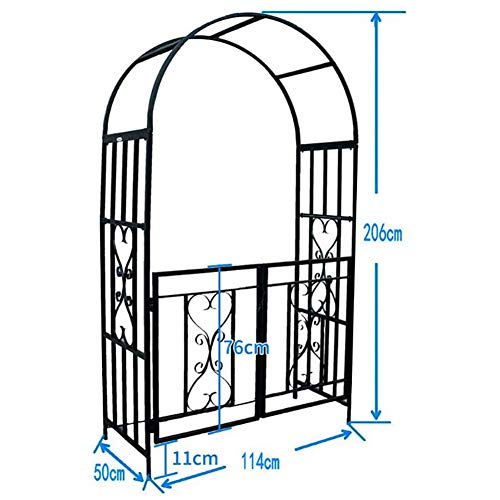 XIYEE Rosenbogen Aus Metall, Dekorativer Metall-Gartenbogen Mit Tor, Garten Terrasse Rosenbogen-Hochzeitsornament… – Bild 3