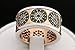 Turkish Handmade Jewelry Evil Eye Emerald Topaz 925 Sterling Silver and Bronze Band Ring Size 6.5