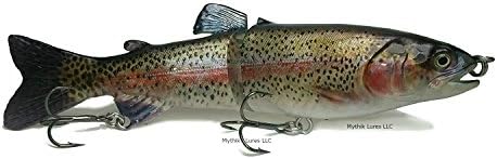7in Glide Bait Swimbait - GHOST STOCKER TROUT - Multi Jointed Segmented Trout Gizzard Threadfin Shad Fishing Life Like Hard Lure For Bass Pike Muskie for Casting And Trolling in Fresh Water or Ocean