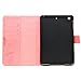 iPad Mini 1/2/3 Case-LittleMax Smart Embossed Leather Case Pure Color [Magnetic Closure] Stand Case with [Cards Holder] for Apple iPad Mini 3 2 1 [Free Cleaning Cloth,Stylus Pen]-#1-Pink