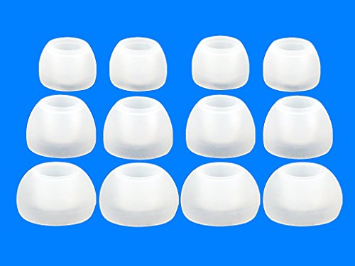 12pcs (TRS-W) 4S / 4M / 4L Replacement Ear Adapters Earbuds Ear Tips Set Compatible with Sol Republic AMPS, AMPS HD, Jax, Shadow and Relays Sport Wireless in-Ear Earphones