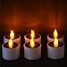 Solar Candles Flameless Rechargeable Candles LED Tea Lights Candles Battery Operated Upgraded Solar Power Waterproof Warm White Candle Set of 6 for Home Bar Bedroom Living Room Garden Outdoor Indoor