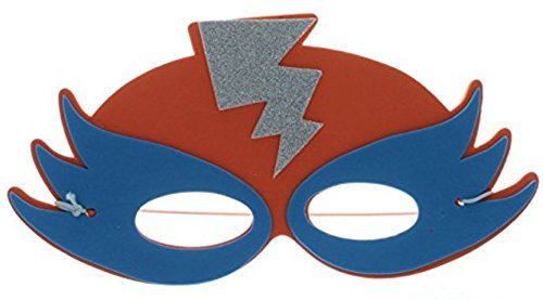 Foam Superhero Masks, 12 Sparkly Masks for Costumes, Party Favors
