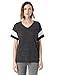 Alternative Women's Powder Puff Jersey T-Shirt, Eco Black/Eco Ivory, Large
