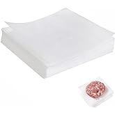 Vlwltl 100Pcs 6" x 6" Unbleached Parchment Paper, Burger Patty Paper, Non-Stick Squares Wax Paper Sheets for Seperating Patty, Cookies, Baking, Wrapping Candies