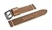 SWISS REIMAGINED Antique Tan Italian Leather Watch Band Satin Finished Stainless Steel Buckle - 24mm