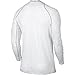 Nike Men's Pro Cool Top White/Matte Silver/Black Size Large