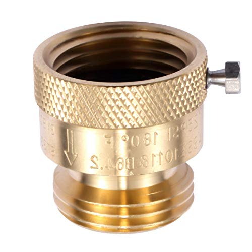 Litorange 2 Pack Brass 3/4" Inch MHT Hose Bibb Connector Backflow
