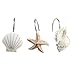 Image 12 Pcs Blue Green Llight Brown 3 Colors Beautiful Anti Rust Alloy Durable Seashell Shower Curtain Hooks Hangers Best Bathroom Decor (Light Brown)
