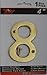 ZW Hardware A200 4 Inch Brass Bright Brass House Number 8