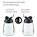 MILEKE Salt and Pepper Shakers, Moisture-Proof Condiment holders 150ML, 2/pack