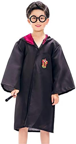 Harry Potter Gryffindor Robe with Portable Wand and Glasses fancydress (7-9)