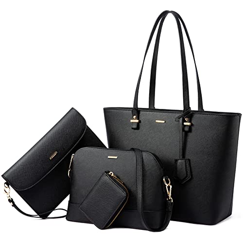 LOVEVOOK Purses for Women Handbag with Wallet Tote Bags Top Handle Shoulder Satchel Bags Purse Set 4pcs