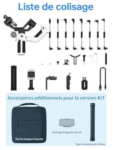 Feiyu SCORP Mini 2 [Official] Kit, 4-in-1 3-Axis Integrated AI Tracking Camera Stabilizer, 1200g Payload, Native Vertical Shooting, for SonyZV-1, Canon EOS 200D II, with Carry Case