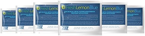 Fresh Lemon Blue Septic Tank System Treatment - Contains All Natural & Safe Enzymes And Bacteria 6 packets