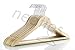 Neaties Wood Hangers 24 Pack - Grade A Wooden Hangers Bulk, Anti-Rust Swivel Hook - Non-Slip Smooth Finish - Double Notch Feature - Durable and Stylish Clothes Hangers Wood (Natural 24 Pack)