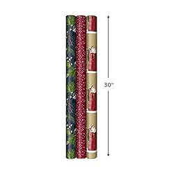Hallmark Holiday Wrapping Paper with Cut Lines on