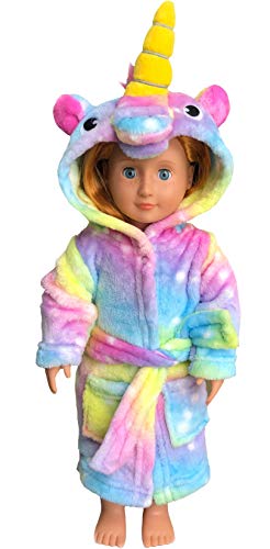 3 Unicorn+Hooded+Bathrobe+Sleepwear+Matching