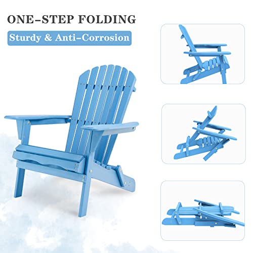 Wood Folding Adirondack Chair, Canadian Cedar Outdoor Patio Lounger