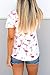IHAOIZ Womens Short Sleeve Shirts Casual Summer Tops Flamingos Printed Tees Blouse White - XL