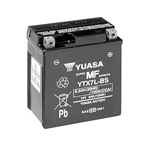 Batteria YUASA YTX7L-BS, 12 V/6ah (dimensioni: 114 X 71 X 131) per Suzuki VL125 intruso LC anno di costruzione 2003