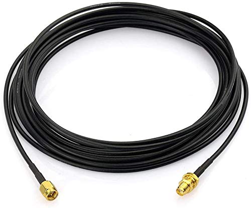 DollaTek 16 ft Low-Loss Coax Extension Cable (50 Ohm) for 3G/4G/LTE/Ham/ADS-B/GPS/RF Radio to Antenna or Surge Arrester Use (Not for TV or WiFi) - SMA Male Needle To SMA Female