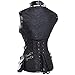 MASS21 Women's Brocade Steampunk Overbust Corset with Jacket and G-String