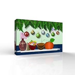 Festival Ring Painting Wall Decor for Living Room Wooden Framed