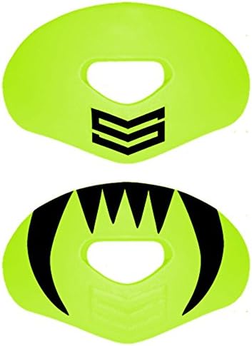 NEON Lip Protector MOUTHGUARD 2-Pack, One Size Fits All, Works with or Without Braces, Includes Tethers, Football, All Sports