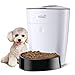 ROMEKER Automatic Cat Feeder 4L Smart Pet Feeder Auto Dog Cat Food Dispenser Timed Cat Feeder Large Dog Food Feeder 6 Meal,Timer Programmable Portion Control Hidden LCD Display Battery/Plug-in Power