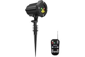 Poeland Garden Lights Moving Laser Christmas Lights Star Projector for Home and Garden