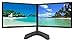 EZM Basic Horizontal Dual Free Standing Monitor Mount Stand with Grommet Mount Option Up to 27