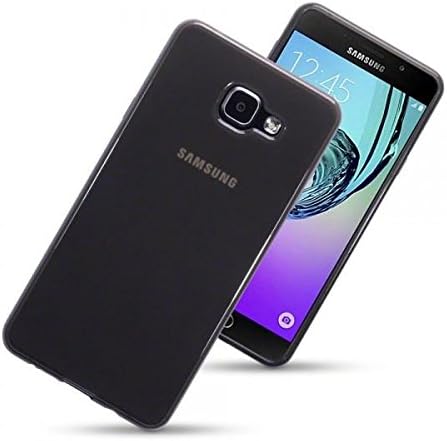 Smoke Black Samsung Galaxy A7 2016 Soft Gel TPU Silicone Case Cover Protector