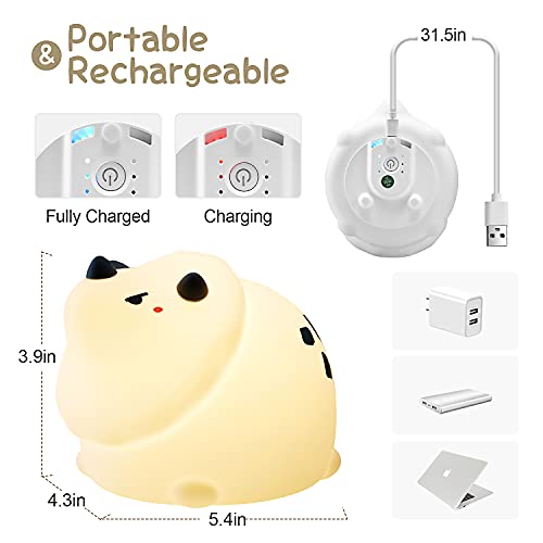 Dinosaur Night Light,Cute Night Light for Kids Boys Girls Baby Toddler Children,Nursery Silicone Squishy Soft Battery Powered Color Changing Animal Dino Lamp for Bedroom,Dinosaur Birthday Gifts