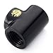 Bitspower T-Block Fitting with Triple G1/4" Female, Matte Black primary